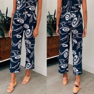 Paloma Wool Sega Linen Trousers in Navy Size 40